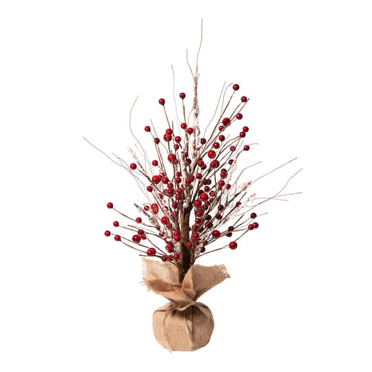 Glitzhome® Christmas Red Berry Table Tree | 16" | Michaels®
